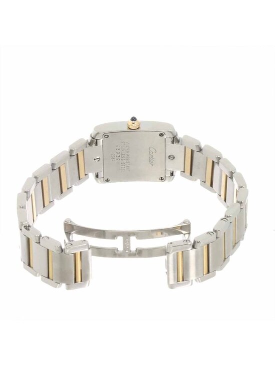 Cartier Tank Francaise SM Watch Pink Shell 18k Gold Quartz main image 5